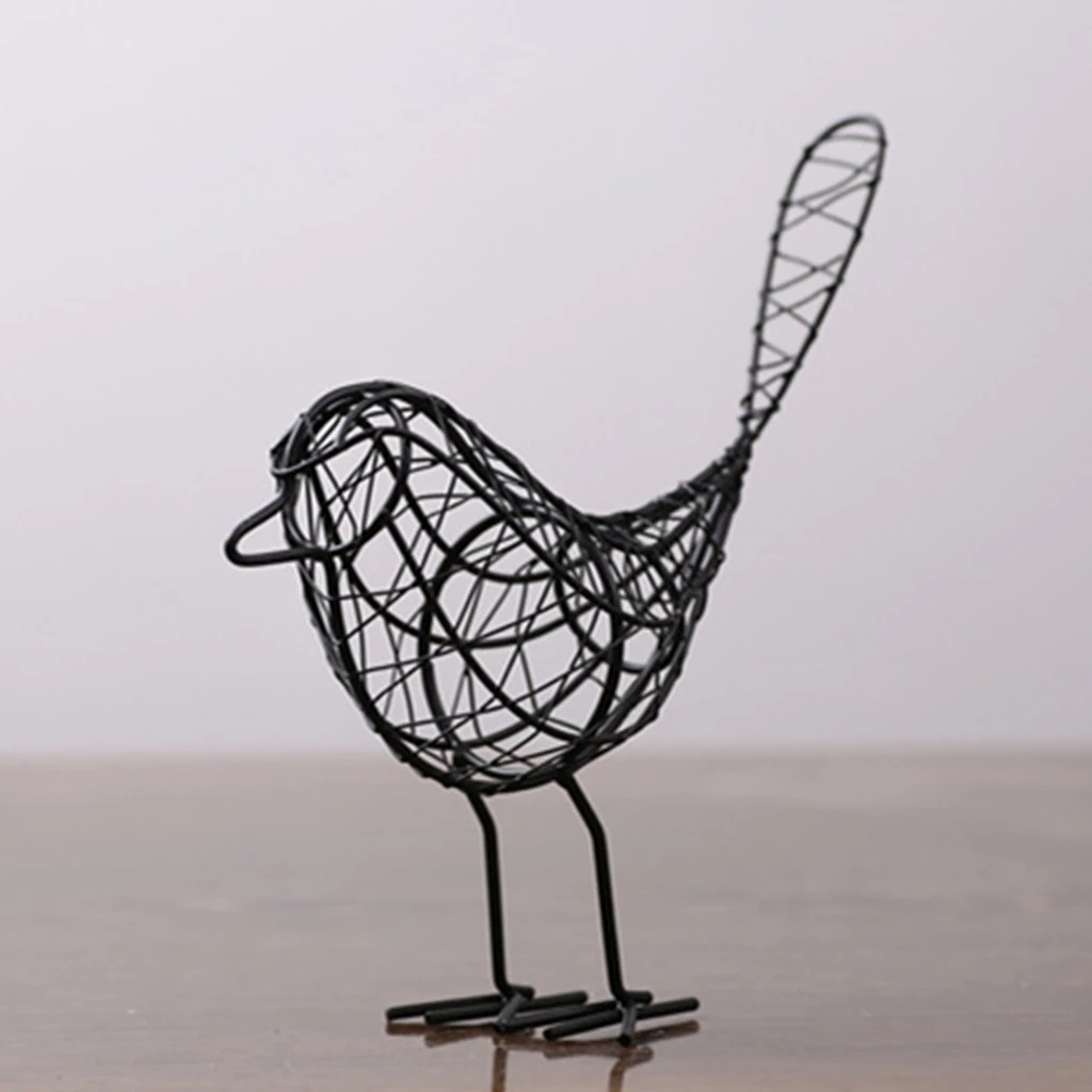 Modern Iron Bird Ornament Metal Craft Table Home Office Decor | Дом и сад
