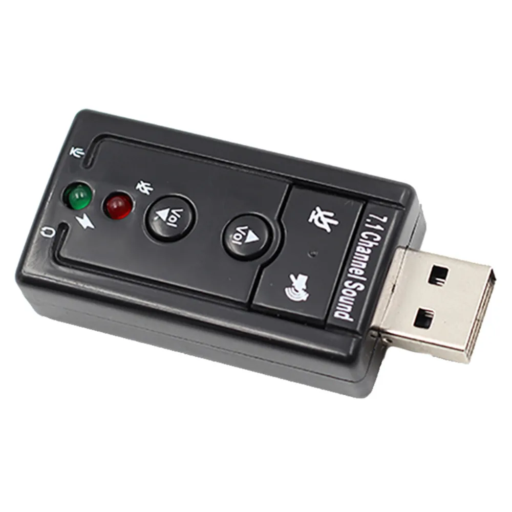 7,1 USB звуковая карта USB к разъему 3,5 мм наушники микрофонный аудио, адаптер Звуковая карта для Mac Win Compter Android