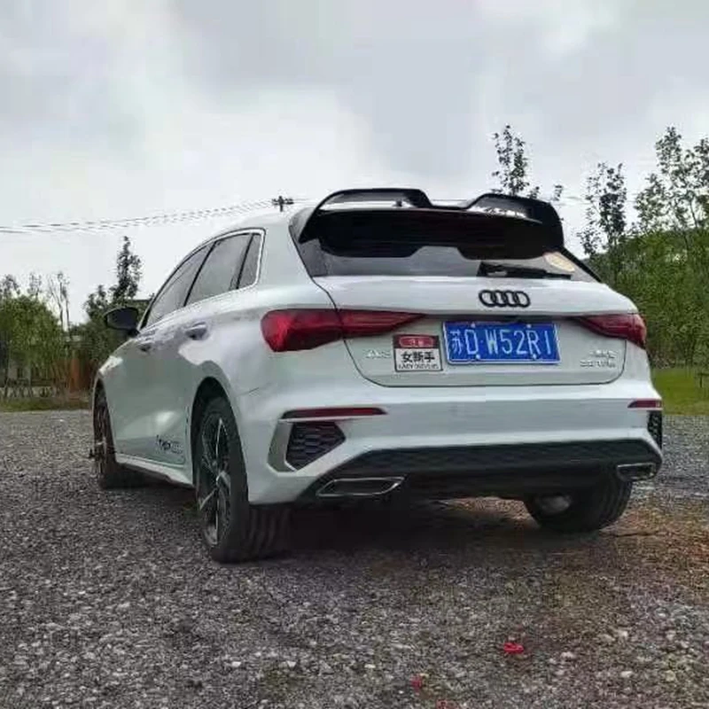 

Спойлер для хэтчбека Audi A3 2021 +, новый спойлер для Audi A3 RS 3HSC из АБС-пластика, цветное заднее крыло автомобиля, задний спойлер