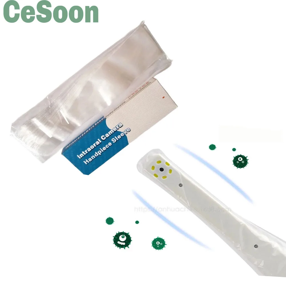 

100 шт./кор. Стоматологическая одноразовая Интраоральная фотоэндоскопическая Защитная пленка для ручек, изоляционная оболочка, пластиковый защитный рукав