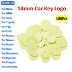 100 шт.лот 14 мм логотип автомобильного ключа из эпоксидной смолы кристалл Складной флип-ключ с дистанционным управлением логотип наклейка для KDVDI дистанционный Автомобильный ключ