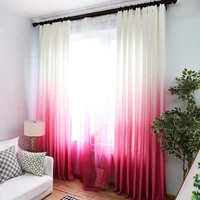 pink purple curtains for the living room green gradient semi blackout cloth drapes for the bedroom blue tulle cortinas