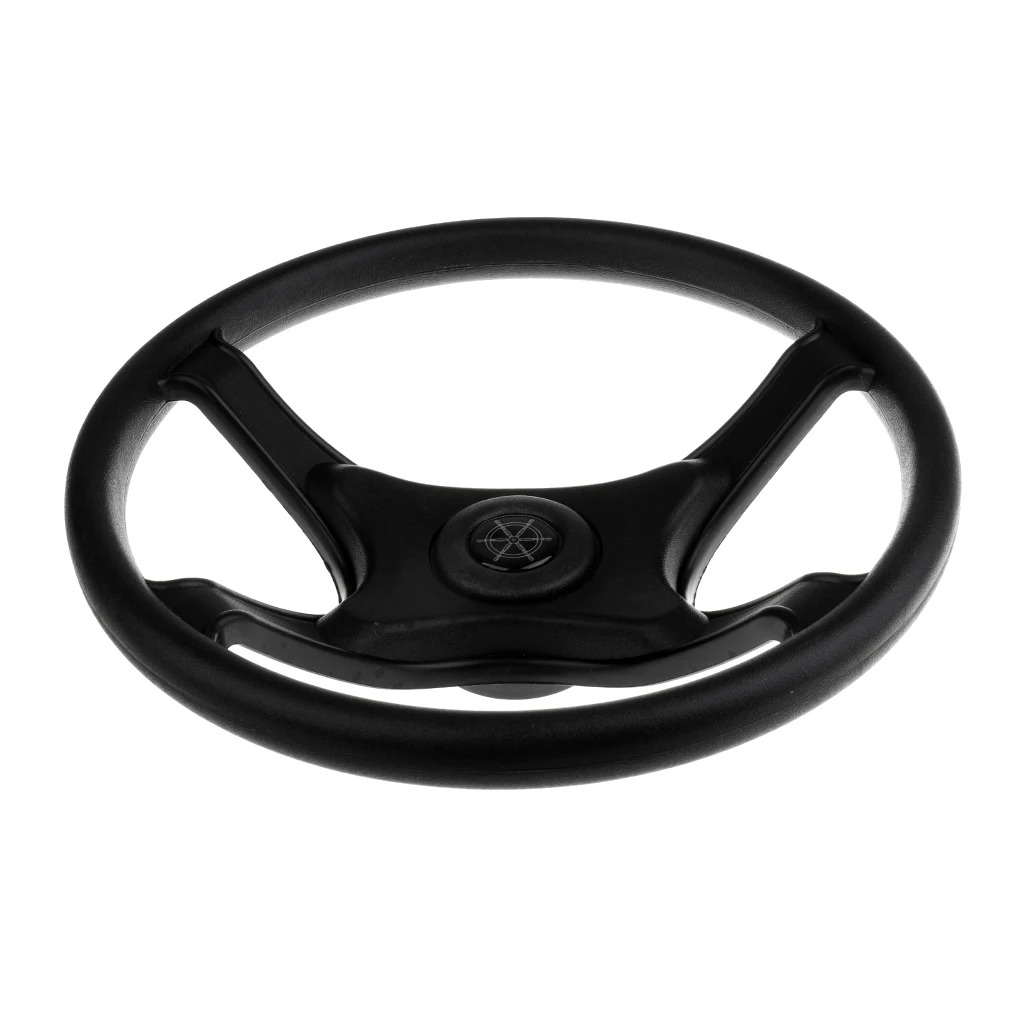 

Heavy Duty Universal 330mm Marine Sports Boat Steering Wheel 4 Spoke 3/4' for Fishing Flatable Canoe Kayak Boat Dinghy Yacht