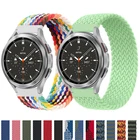 Ремешок Плетеный для Samsung Galaxy watch 4 classic3Active 2, нейлоновый браслет для наручных часов, 20 мм 22 мм, Amazfit bip