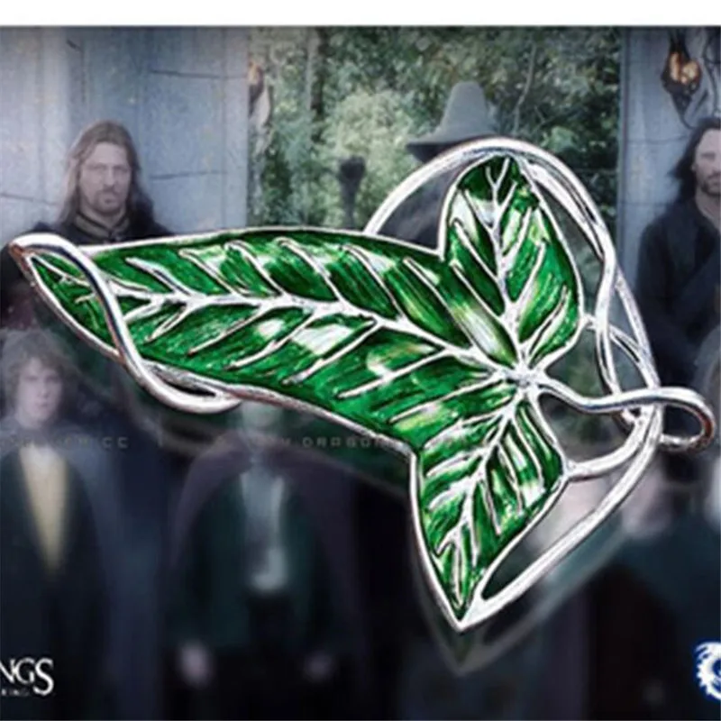 

45/50/55/60/65/70cm Chain Enamel Green Leaf Necklaces with Brooches For Women Men Movie Jewelry Gifts Alloy Material fj018