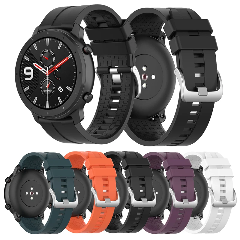 Ремешок силиконовый для huawei gt2 46 мм 42 мягкий Браслет Для Xiaomi Amazfit Gtr 47 Polar Vantage