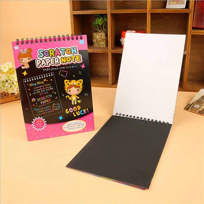 Забавная Волшебная Красочная доска для рисования бумага выскабливания дети