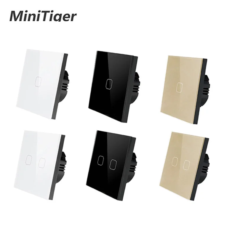 Minitiger EU Standard 1 gang Wall Remote Control Switch Wireless touch | Обустройство дома