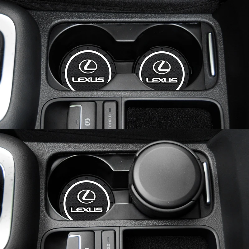 

Car Anti-Slip Coaster Waterproof Silica Gel Bottle Pad Water Cups Mat Auto Styling For Lexus RX330 NX300 Sport ES LS IS GS LC GX
