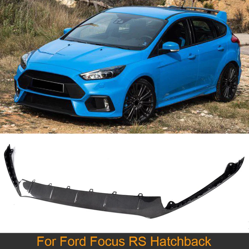 Углеродного волокна переднего бампера для губ фартук спойлер Ford Focus RS хэтчбек 4