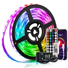 Светодиодная полоса освещения Bluetooth Alexa Голосовое управление Luces RGB 5050 Smart Luz 12V Гибкая лампа лента для фестиваля ФИТА комнаты Tira Decor
