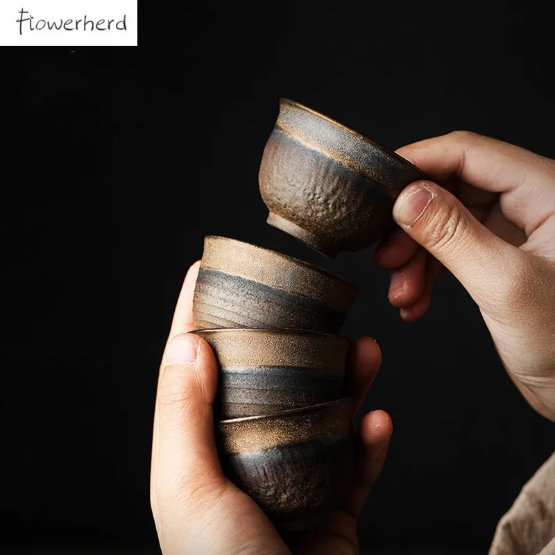 Японский стиль позолоченный керамический чайный сервиз набор кунг-фу чашка