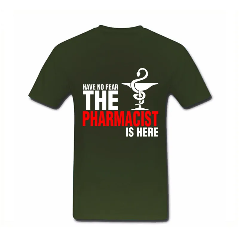 Мужские не бойтесь фармацевт здесь Футболка аптека футболки на заказ с коротким
