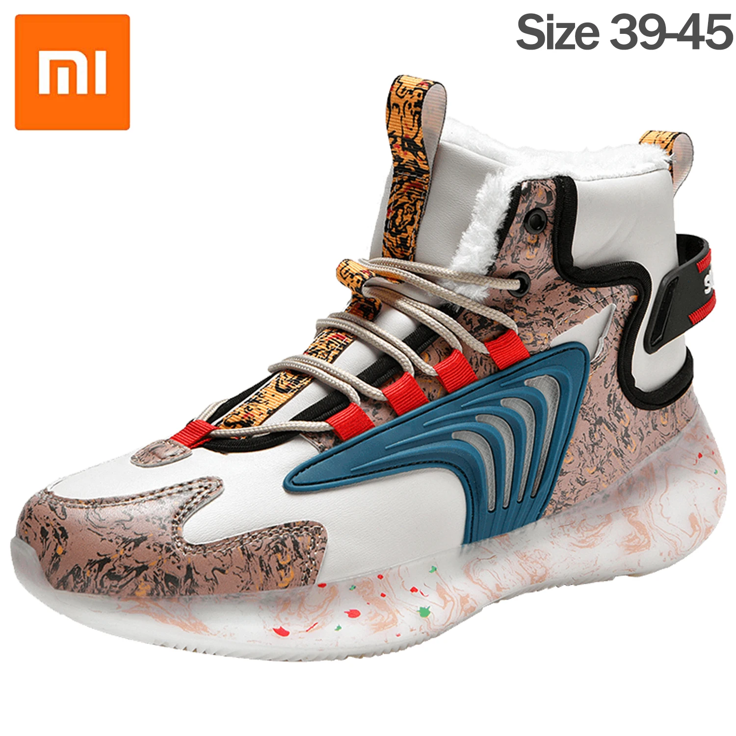 

Xiaomi Men Shoes Winter Fleece Lined Padded Warm Keeping Cotton Shoes Men'S High-Top Outdoor Waterproof Anti-Casual Sports Shoes