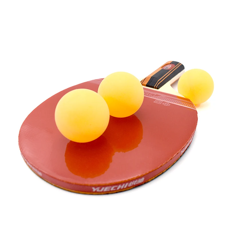 

YUECHI 8010 Straight Grip Horizontal Grip Table Tennis Racket Novice Training Table Tennis Racket with Three Balls Set