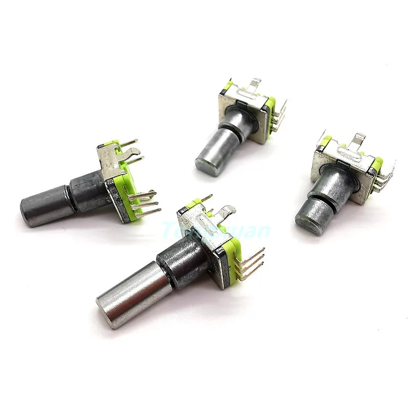 Кодовый переключатель EC11 с поворотом на 360 градусов, 30 позициями и кнопкой. Ручка с половинным валом 5pin длиной 12,5/15/17/19 мм.