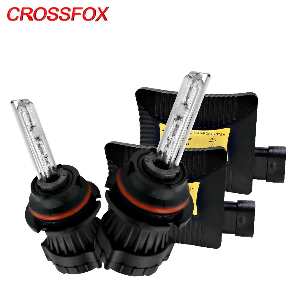 

CROSSFOX 55W Xenon H7 DC Slim Ballast HID H4 H1 H3 H11 9005 9006 Replace Halogen Lamp 3000K 6000K 8000K 12000K Conversion kit