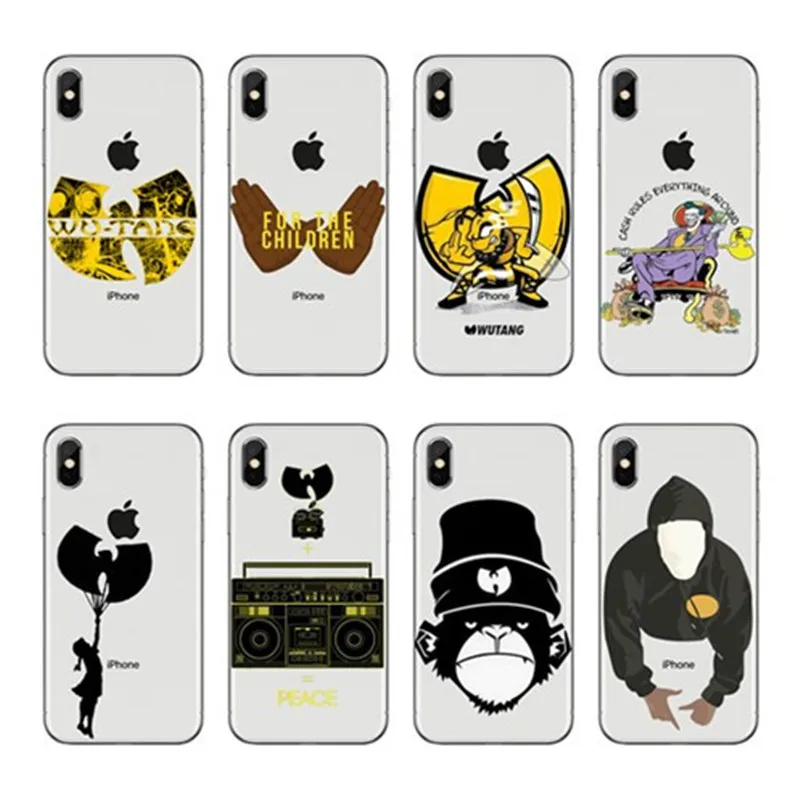 Ультратонкий чехол Wu Tang Clan с мультяшным рисунком для iPhone 7 6 X 6S 8 Plus 5 5S XS XR XSMAX
