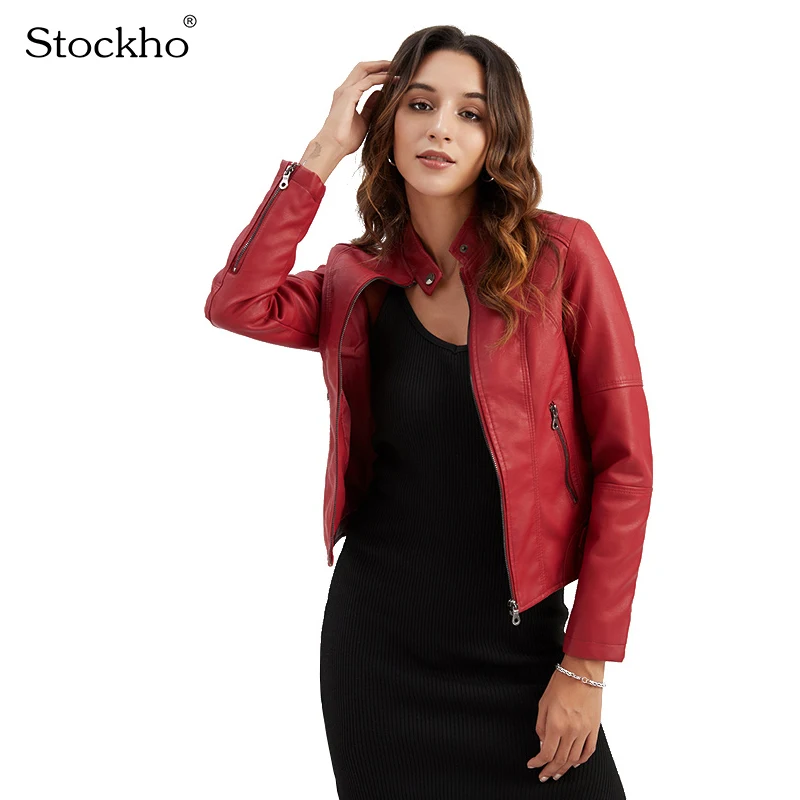 

Woman Leather Jacket Winter Leather Jacket Woman Clothes Winter Fashion Riding Coat PU Casual Top High Quality European Size