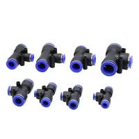 100pcs three way reducing slip lock quick connector garden water hose pipe tee connection accessories pneumatic pipe fittings