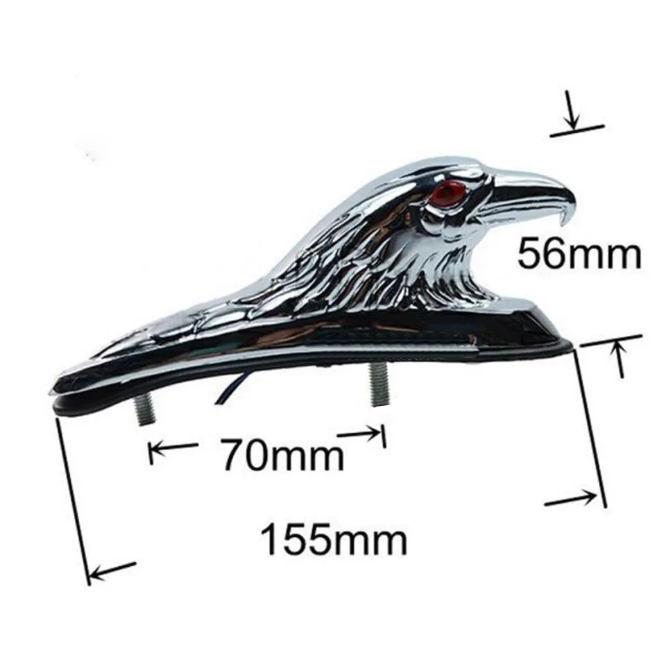 Новый хром переднее крыло рамка голова Орла орнамент статуя для мотоцикла