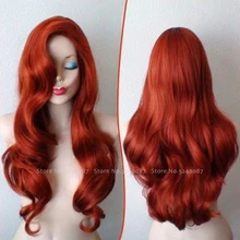 Carnival Movie Cosplay Girls Women Orange Red Wig Aquaman Mera Lady Sexy Long Curly Hair Stage Party Costumes Gothic Headwear
