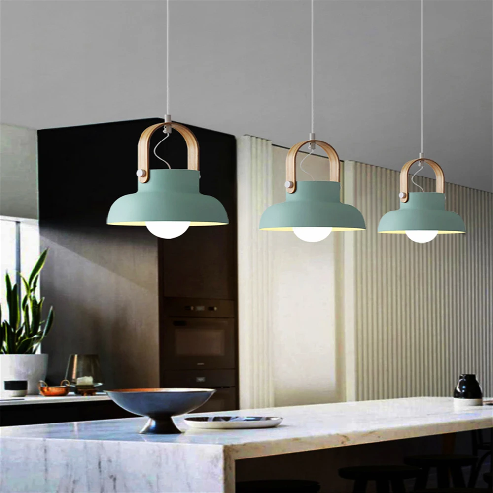 

Creativity Led E27 Iron Pendant Lights Macaron Bedroom Pendant Lights Kitchen Dining Room Interior Decor Lighting Hanging Lamps