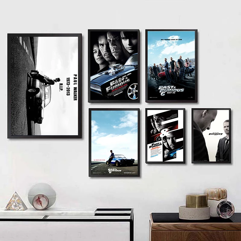 Постеры в стиле фильма Форсаж Настенная картина с высоким разрешением для