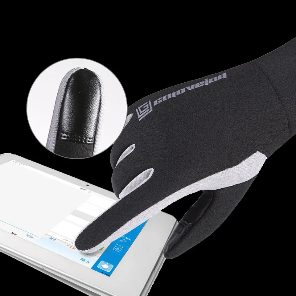 Мужские и женские лыжные перчатки зимние теплые уличные спортивные