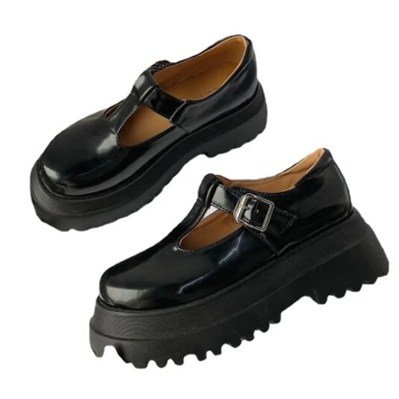 

COVOYYAR Platform Shoes Women Fashion Flats Pu Leather Shoes Mary Jane Thick Bottom Jk College Retro Casual Shoes WFS4064
