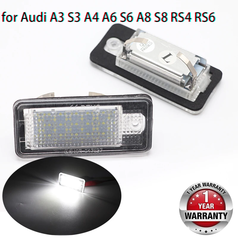 

License Plate Light For Audi A3 S3 A4 S4 B6 A6 S6 A8 S8 LED Light For Car License Number Plate Light Lamp Car Lights Hot