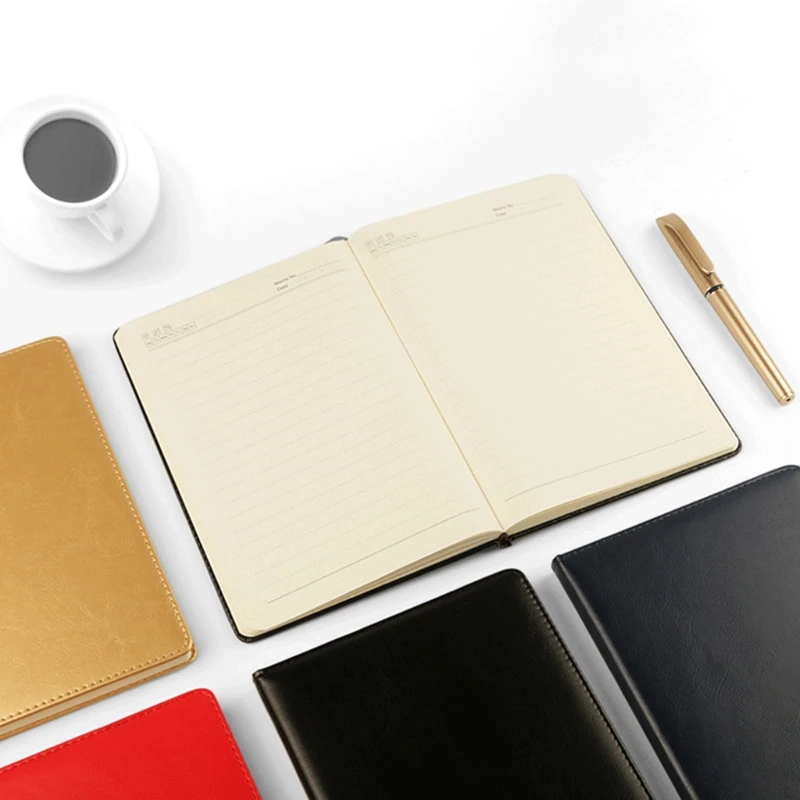 

A5 PU Leather Journal Notebook Lined Paper Diary Planner Notepad Stationery Business Office School Supplies H9EB