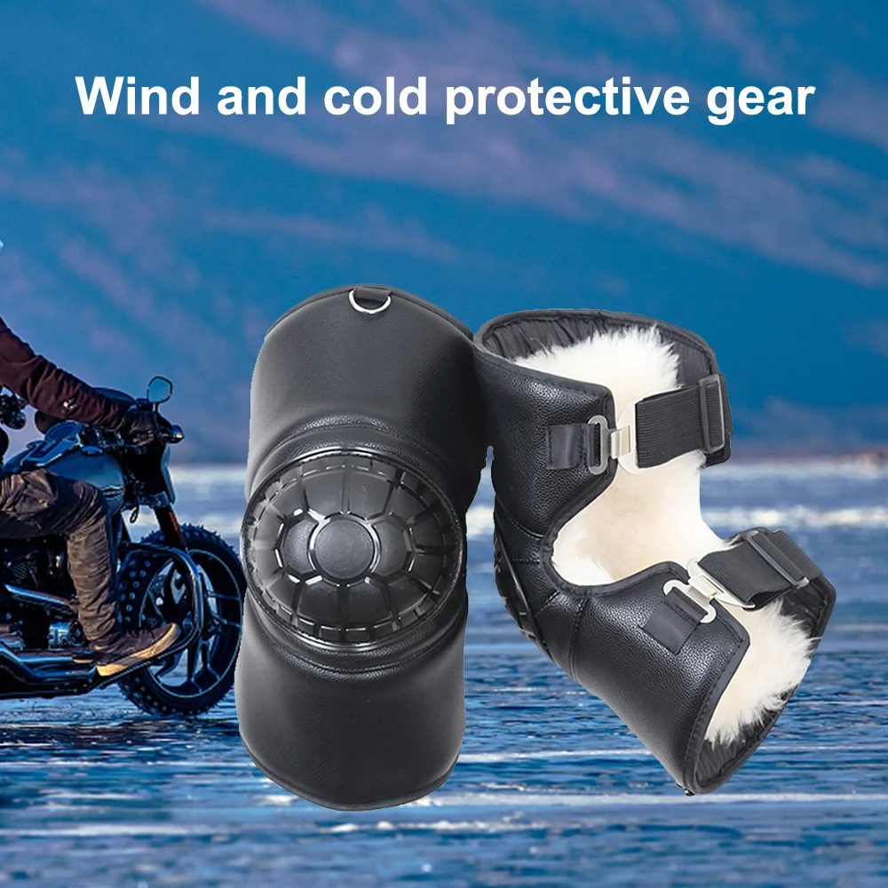 

2pcs Motorcycle Winter keep Warmer Knee Pad Cold Weather Windproof Leg Pad Protector for Horse Riding Skiing Winter Sports