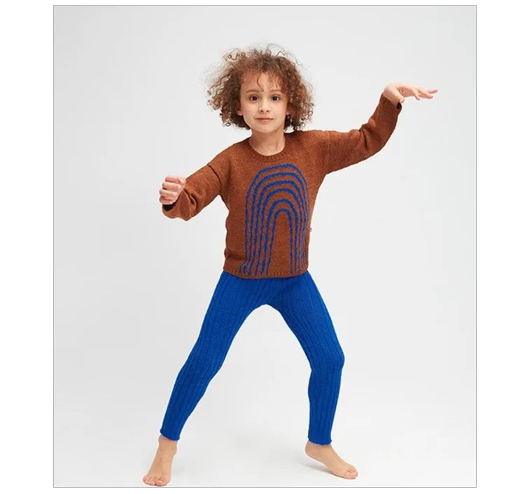 Зимняя одежда для маленьких девочек юбка пачка Лоскутная вязаная фиолетового