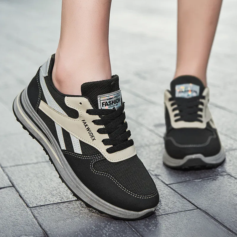 

Sneakers Women Shoes Sneakers Women Mesh Breathable Running Sport Shoes Unisex Light Soft Thick Sole Hole Couple Shoes Athletic