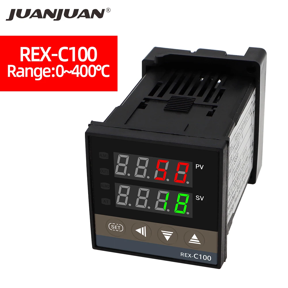 

REX-C100 Temperature Controller Thermostat Digital Controller Thermocouple PID 0 to 400 °c K REX-C100FK02-V*AN SSR output 40%off