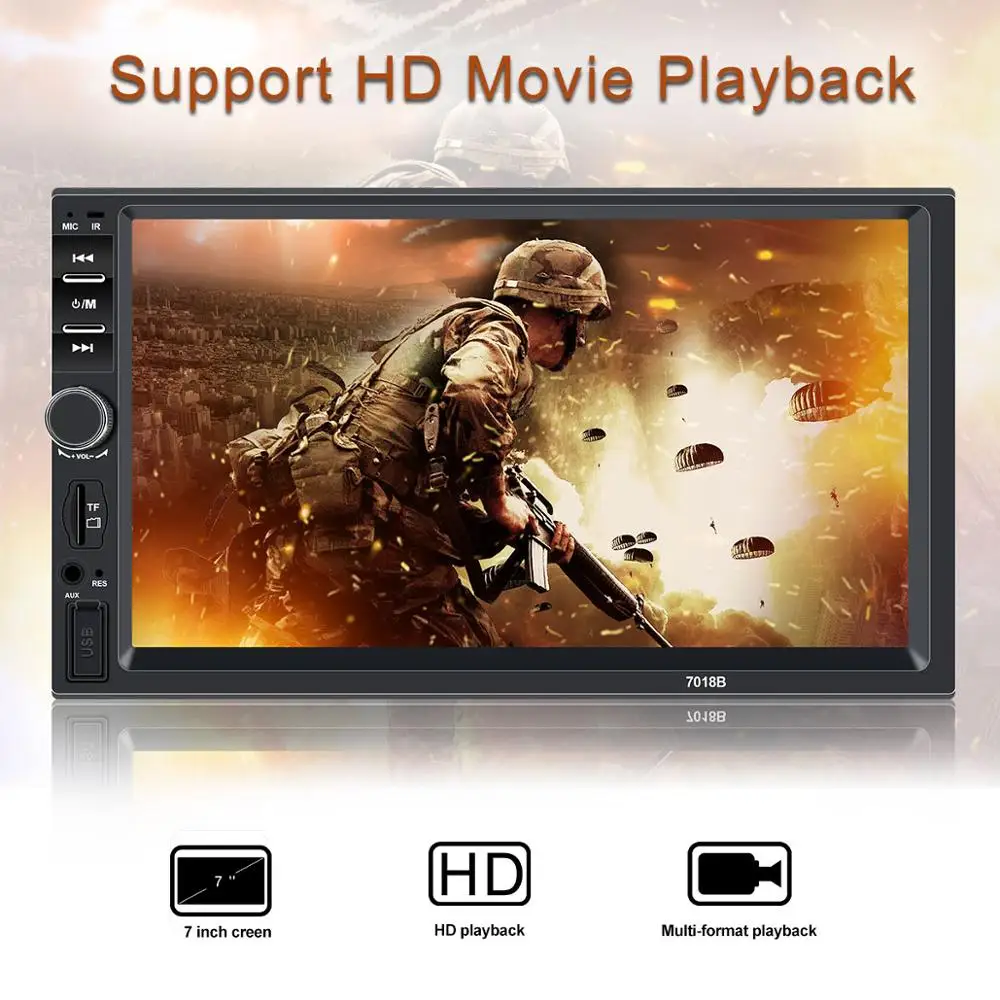 Стерео автомобильный 7 &quotсенсорный экран автомобильное радио bluetooth araba teypleri