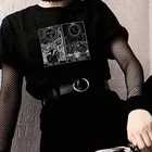Женская футболка с принтом The Soon  The Moon, модная винтажная свободная футболка в стиле панк с темным узором, Готическая футболка в стиле Харадзюку