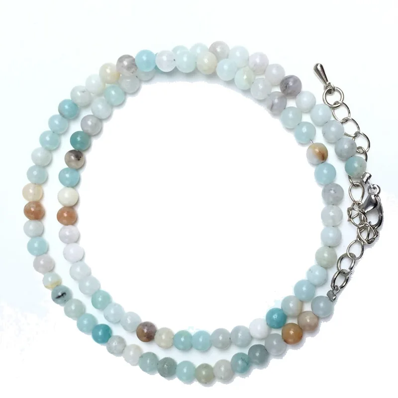 Ожерелье из натурального тигрового глаза содалита амазонита лабрадорита 4 мм