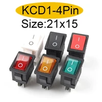 510 pcs kcd1 6a250v ac 10a125v 2115mm 4 pin boat car rocker switch on off car dash dashboard with light switch