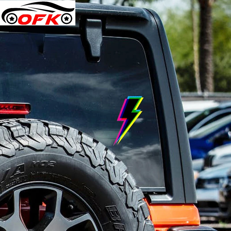 

For Lightning Funny Car Stickers DIY Graphics Decal Vinyl Material Suitable for VAN RV JDM Decoration 13cm