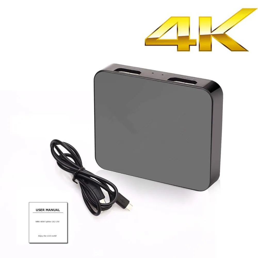 4K HDMI-совместимый сплиттер Full HD 1080p переключатель 1X2 1 в 2 выход усилитель двойной