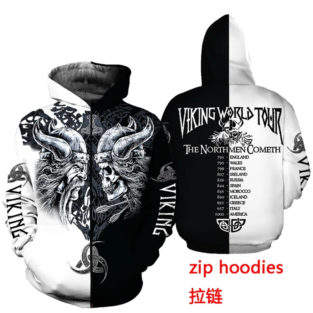 

PLstar Cosmos Viking Warrior Tattoo New Fashion Tracksuit casual 3D full Print Hoodie/Sweatshirt/Jacket/Mens Womens style-38