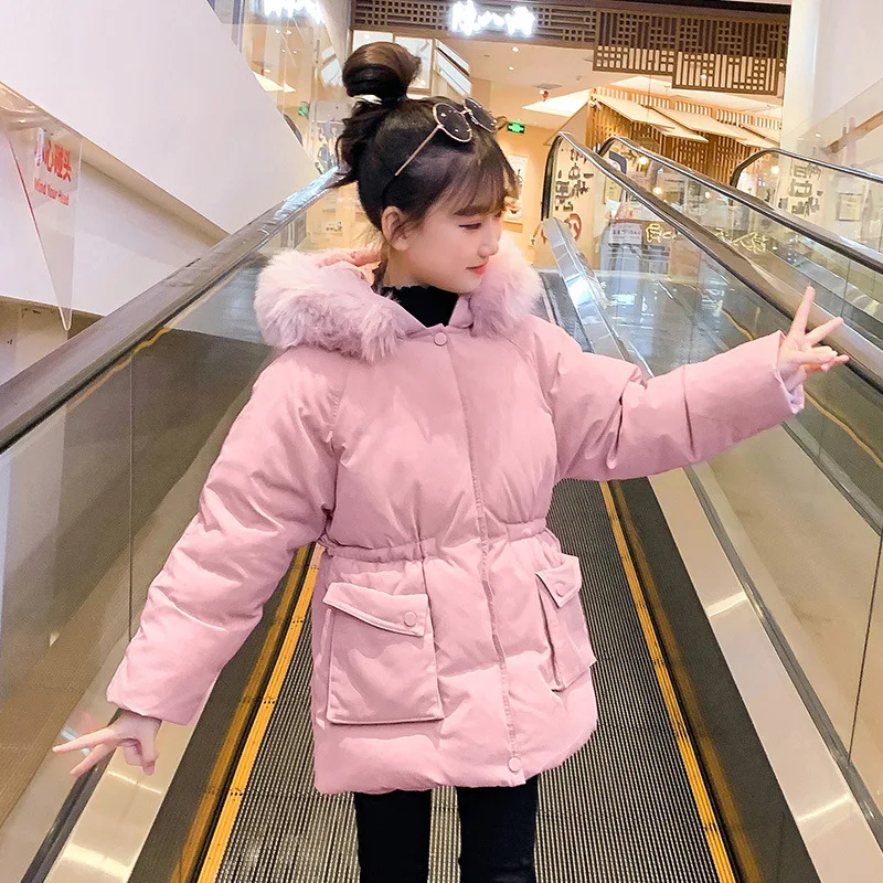 

Girls Winter Jacket Teenage Outfit 2021 New Children Parkas Fashion Thick Padded Coats Clothes Snow For Girl Outerwear 3-13 Year