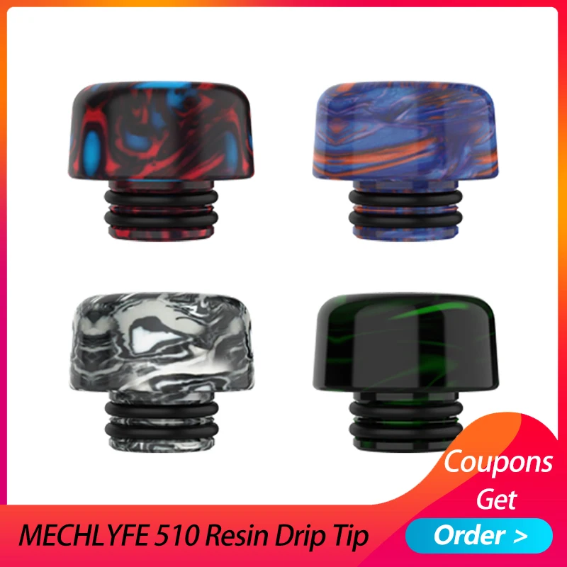 MECHLYFE 510 капельный наконечник ECig Смола мундштук для Vape RTA RDA испаритель RBA комплект