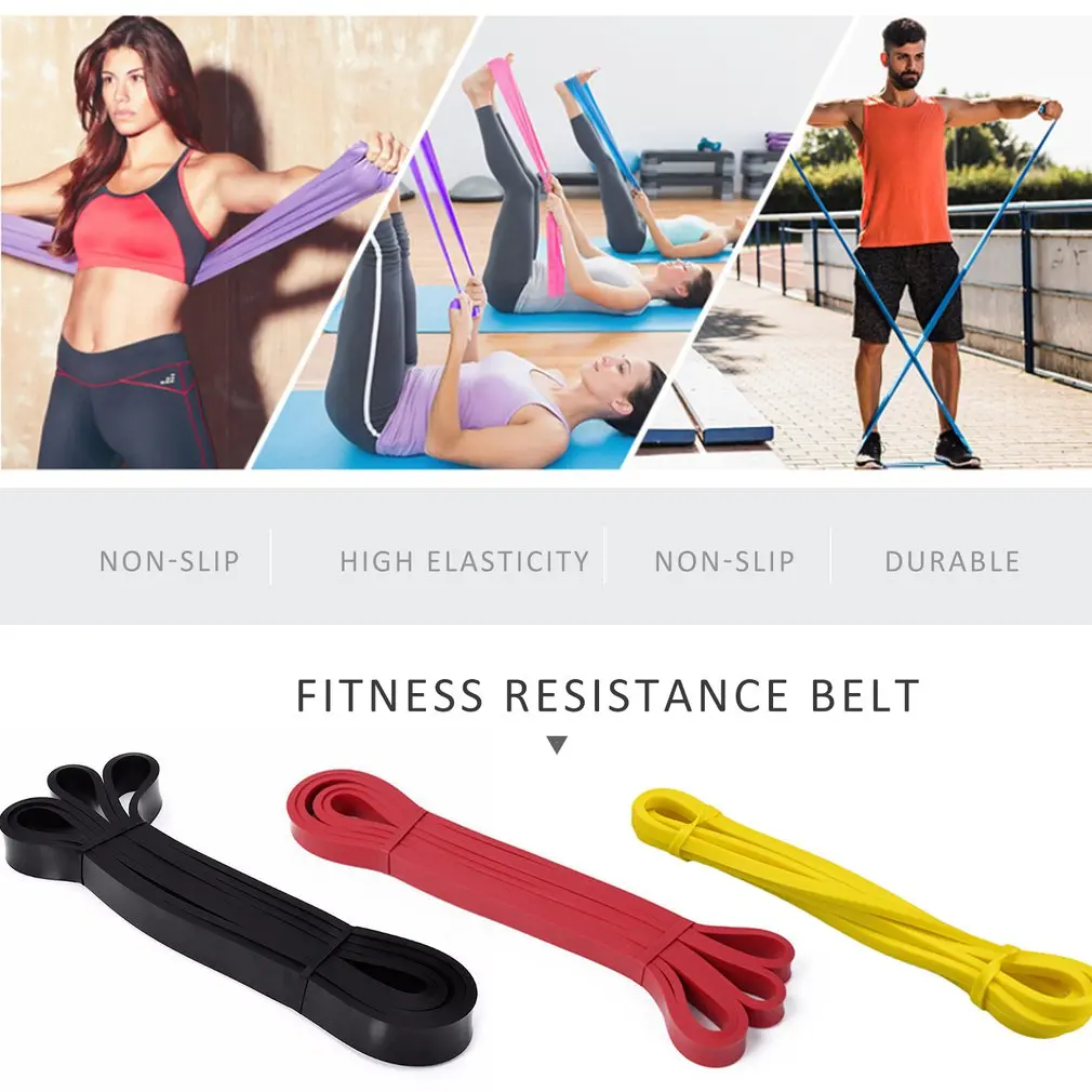 

Unisex Fitness 208cm Rubber Resistance Bands Yoga Band Pilates Elastic Loop Crossfit Expander Strength gym Exercise Equipment