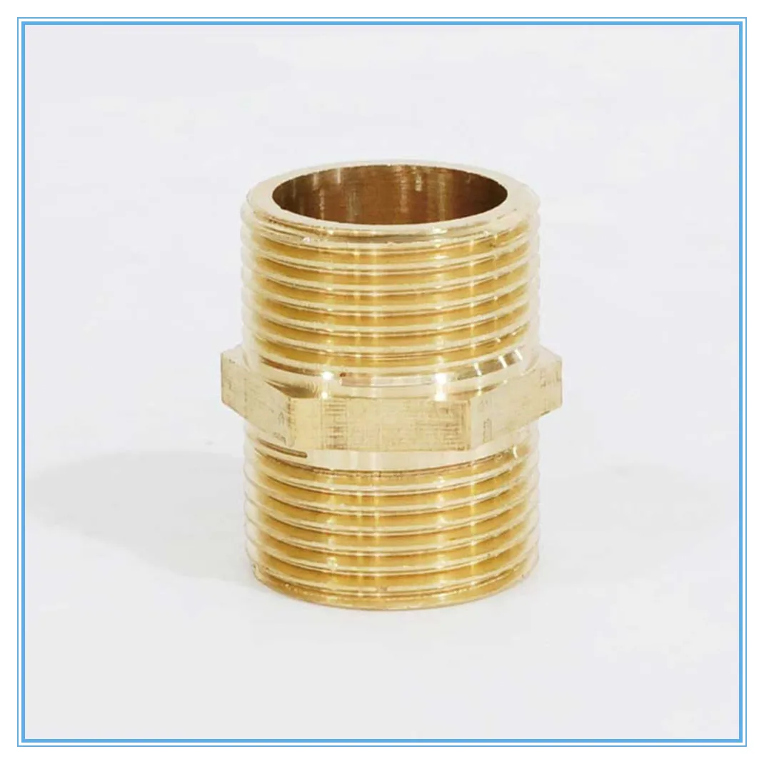 

Brass Pipe Hex Nipple Fitting Quick Adapter 1/8" 1/4" 3/8" 1/2" BSP Male Thread Water Connector