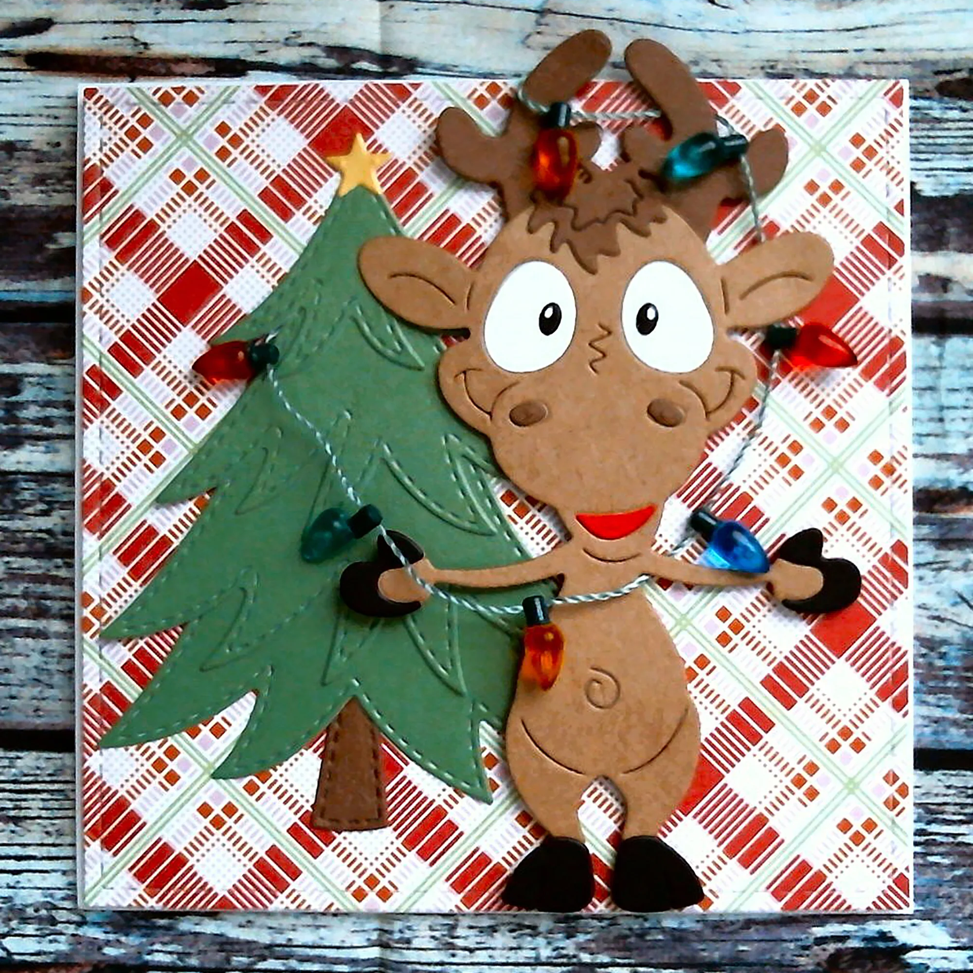 Рождественские штампы Санта Клаус Олень металлические Вырубные Скрапбукинг