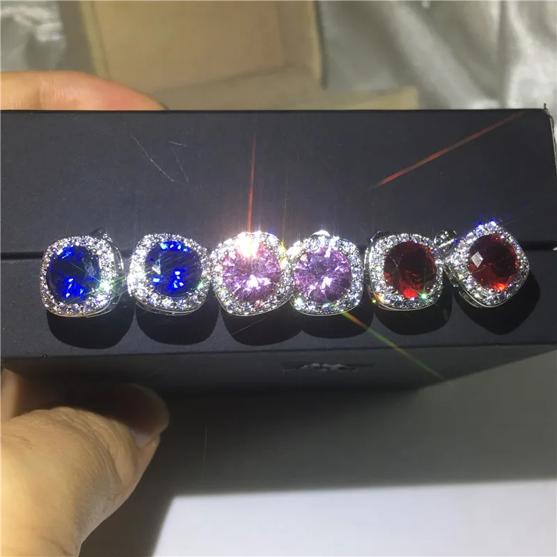 Серьги гвоздики с простыми драгоценными камнями серьги настоящими