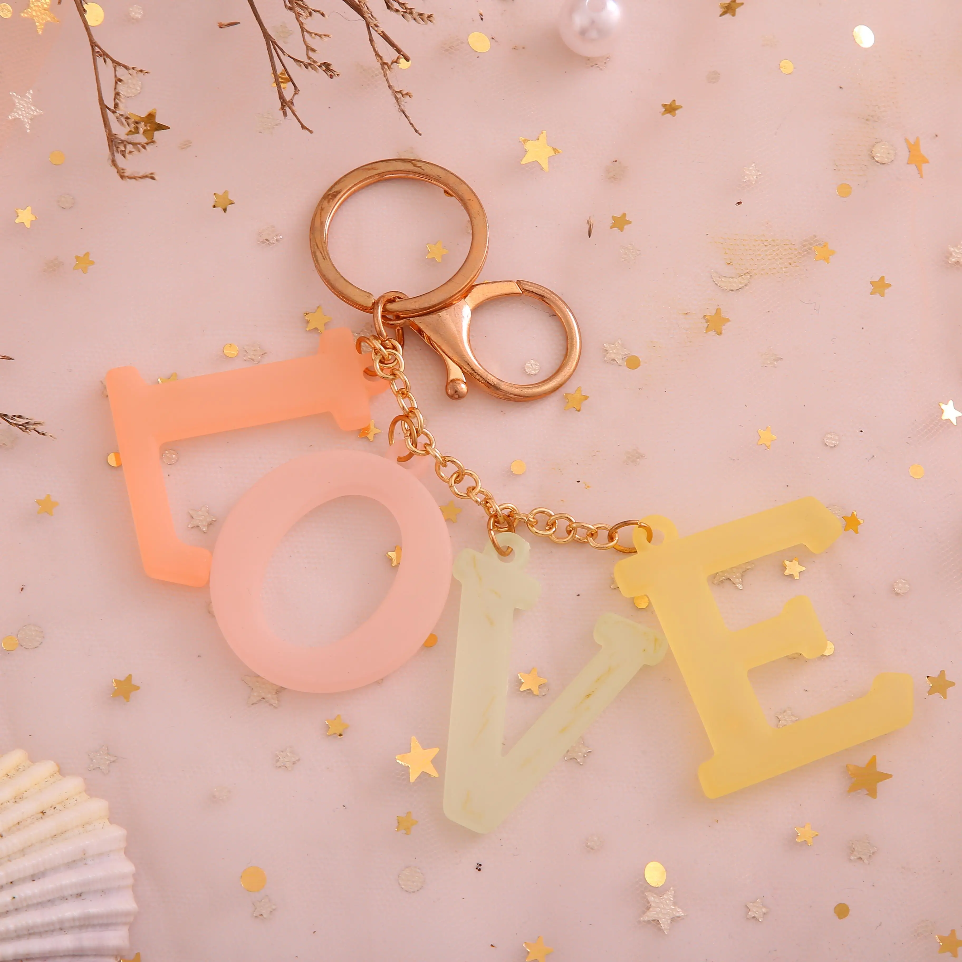 E-Ling брелок с надписью на английском языке Сумочка брелоком подвески для женщин и